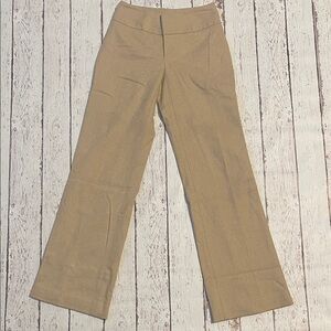 Elegant Tan Wool Women's Dress Pant